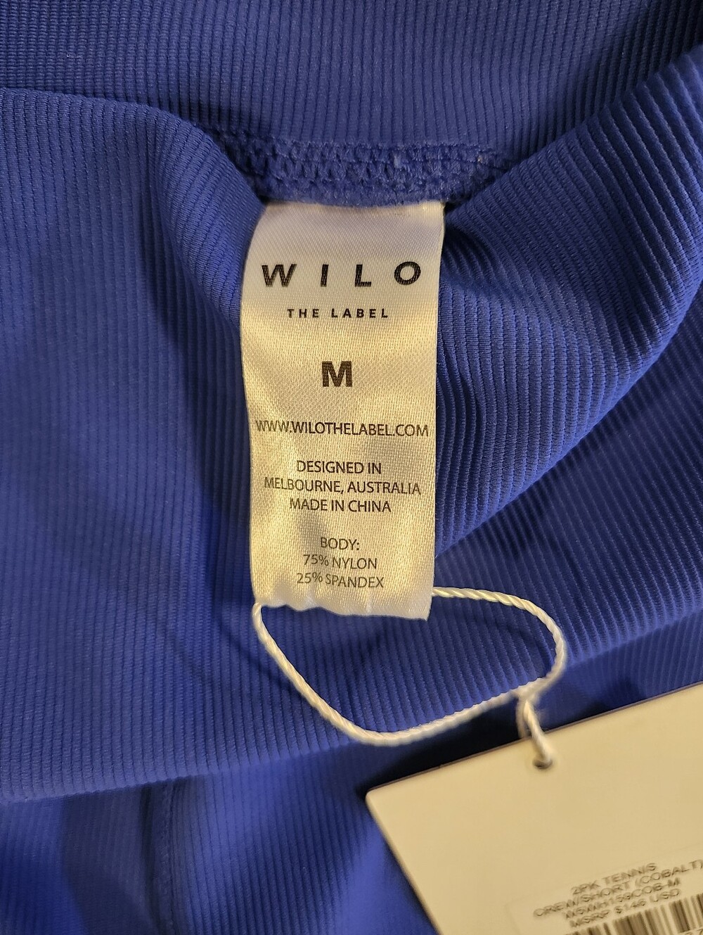 WILO High-Waist Women's Performance Bike Shorts - Blue Size Medium NWT - Picture 4 of 8